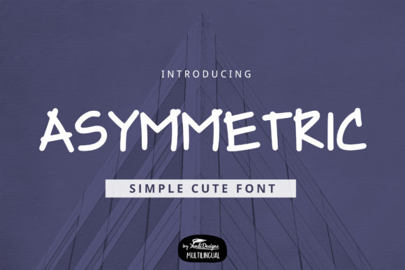 Asymmetric Font: A Playful Display Typeface for Crafty Branding