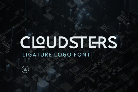 Cloudsters: A Futuristic Display Font for Digital Design
