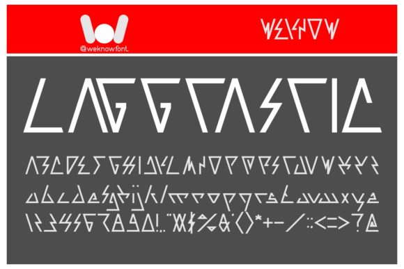 Laggtastic: A Sharp, Geometric Display Font for Crafters