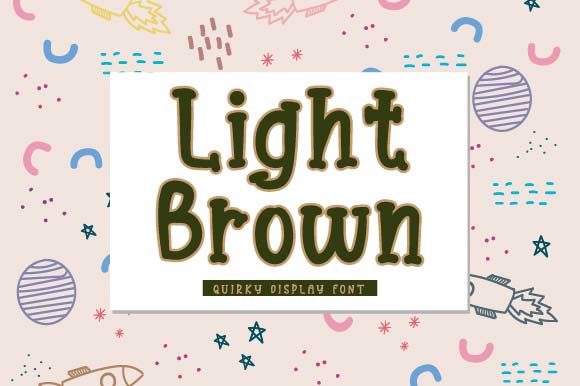 Light Brown Font: Quirky Charm for Handmade Labels & Printables